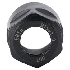 M19*1.0 Black Collet Clamping Nut For CNC Milling Chuck Holder Lathe ER16