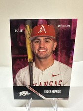 RYDER HELFRICK 2025 Onit Arkansas Razorbacks Baseball Pink Holo Parallel #9/15