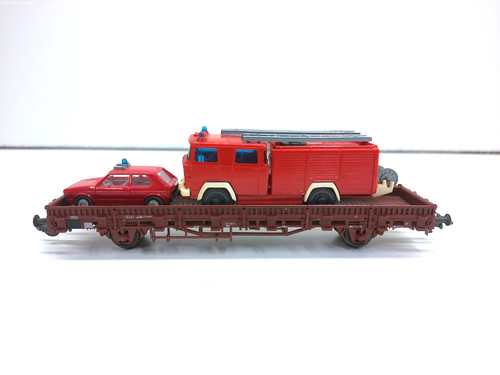 Roco H0 Flachwagen mit Ladung 334 3718-9 - ohne OVP # 7137 | Zustand: Gebraucht