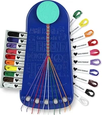 Choose Friendship Bracelet Making Kit – 20 Pre-Cut Threads, Small, Blueberry 