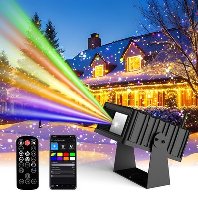 Outdoor Star Laser Projector, App & Remote Control 7 Colors Motion Smart Fire...