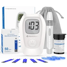 Glucoracy G-425 Blood Glucose Monitor Kit, Blood Sugar Test Kit with Lancing Dev