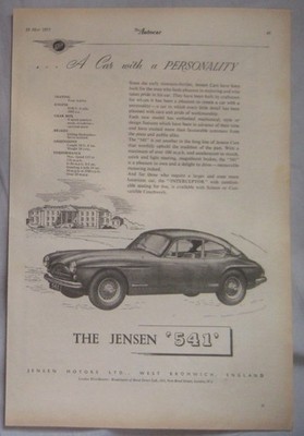 Original Anzeige Jensen 541 von 1955