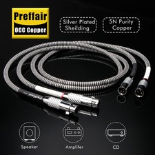 Pair Silver Plated XLR Hifi Audio Cable XLR Balanced Interconnect Cable Line
