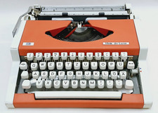Vintage UNIS TBM Deluxe orange Typewriter - For parts only thumbnail