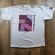 KAWS What Party Brooklyn Museum T-Shirt White Size L Limited Edition 2021 Rare 