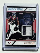 2024 Panini Absolute Nico Collins AHM-NCS Heroes Memorabilia Patch #'d/25