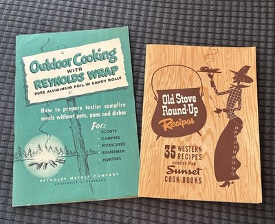 SUNSET & REYNOLDs Cook Books - Lot of 2 - Stove Top Round-Up Recipes Undated