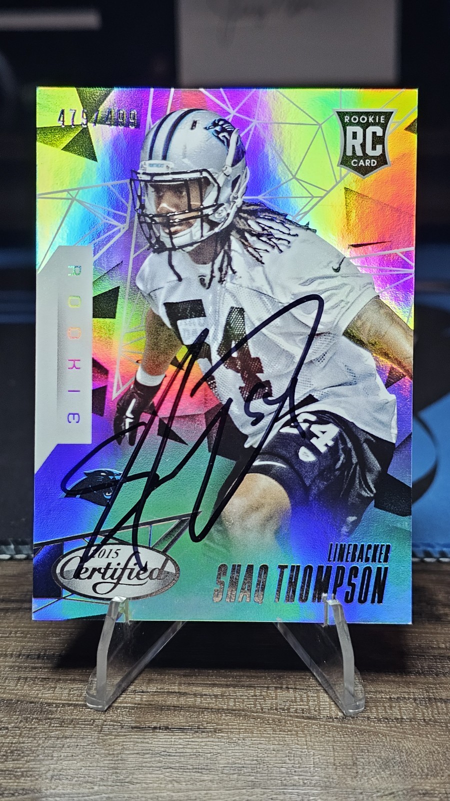 2015 Panini Certified Rookies Shaq Thompson IP Auto /499 Mirror Silver RC 🔥🔥🔥
