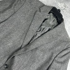 Banana Republic Blazer Mens 44R Gray Wool Tailored Fit 2-Button Suit Jacket