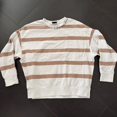 Gestreiftes Sweatshirt von EMPORIO ARMANI, EA7, Gr. M/38, oversize - Bild 1 von 4