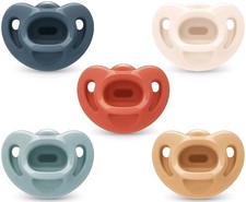 NUK Comfy Orthodontic Pacifiers 0-6 Months Timeless Collection 5 Pack NEW