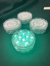  4 Waterproof RGB 10 LED Submersible Vase Base Light Wedding Party Lights