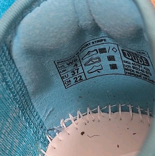 Hey Dude Sirocco Sport Stripe Teal Women's Size 6 40761-435 NWOB - Picture 8 of 9
