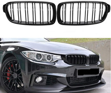 Doppelsteg Kühlergrill Schwarz Glanz Grill Nieren Für BMW 3er F30 F31 11-19