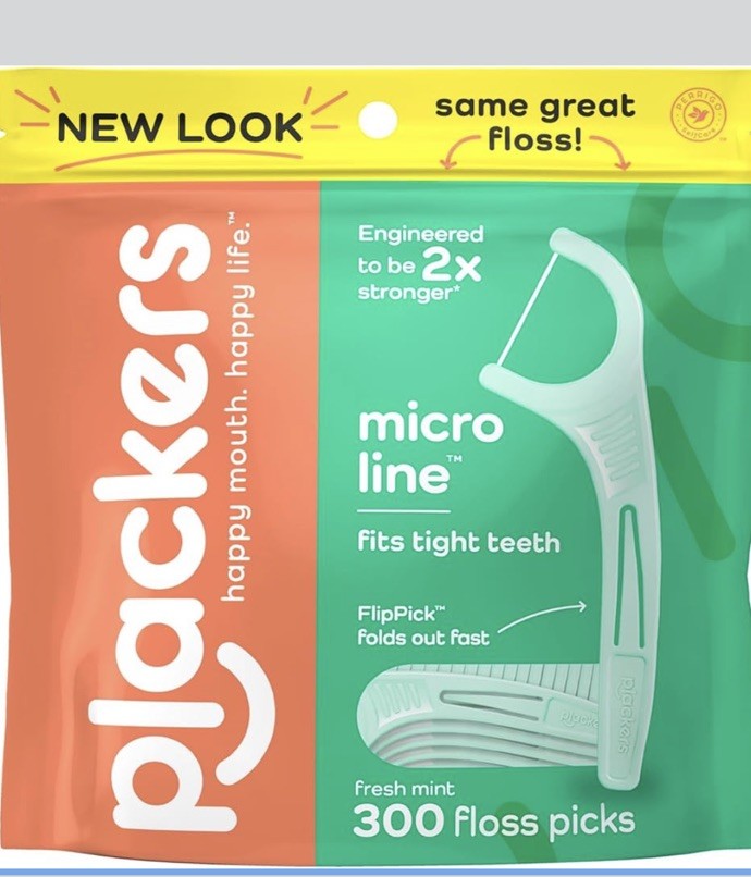 Plackers Micro Mint Dental Flossers 300 per Pack