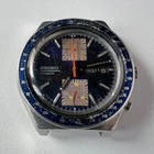 SEIKO 6138-0030 Automatic Chronograph Watch Vintage Mens KAKUME Blue Dial 21 J
