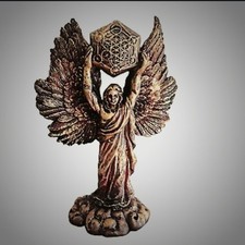 Statua in rame Arcangelo Metatron angelo statuina decorazione accenti spirituali