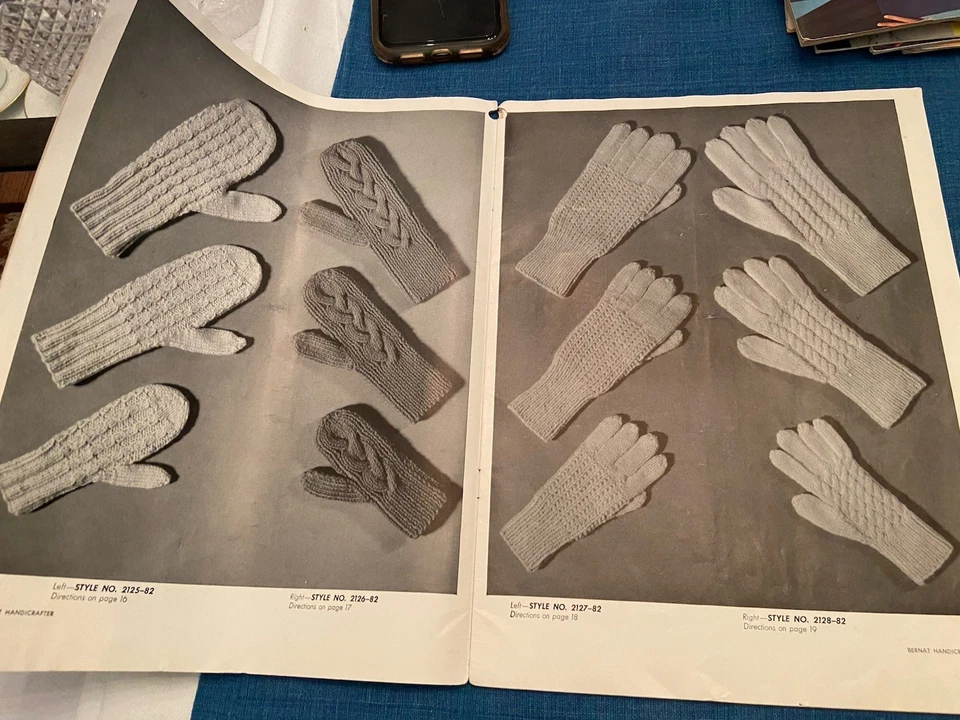 1957 BERNAT HANDICRAFTER #82 Gloves & Mittens for te Family - Image 4 of 4