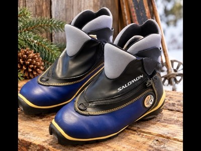 Salomon SNS Profil Cross Country Ski Boots EU 41 Blue Black Yellow Nordic