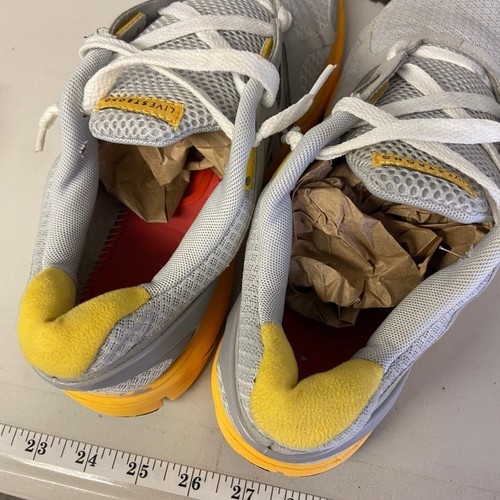 Nike | Grey Yellow Lunarlon Womans Sneaker 7.5 - Picture 4 of 6