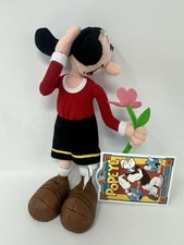 Popeye Stuffins 1999 CVS Exclusive Olive Oyl 9 Inch Plush Toy with Flower