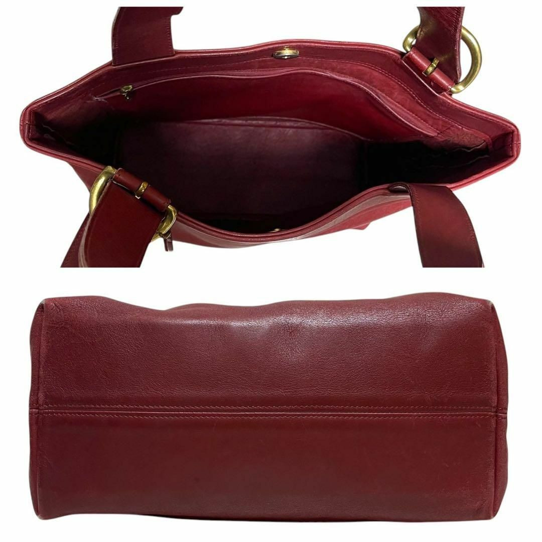 バッグ OLD COACH Large tote bag RED GORGEOUS RED VINTAGE COACH HAMPTONS Large Tote Bag Purse