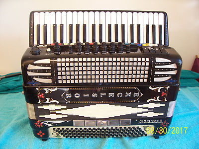 Rhinestone Excelsior Digisyzer Accordion 120 bass 4/5 reeds accordian LMMH reeds