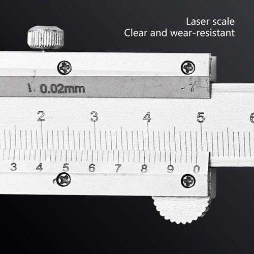 Upgraded Vernier Caliper Gauge 150mm 6" Analog Vernier Calipers Tool - Picture 5 of 8