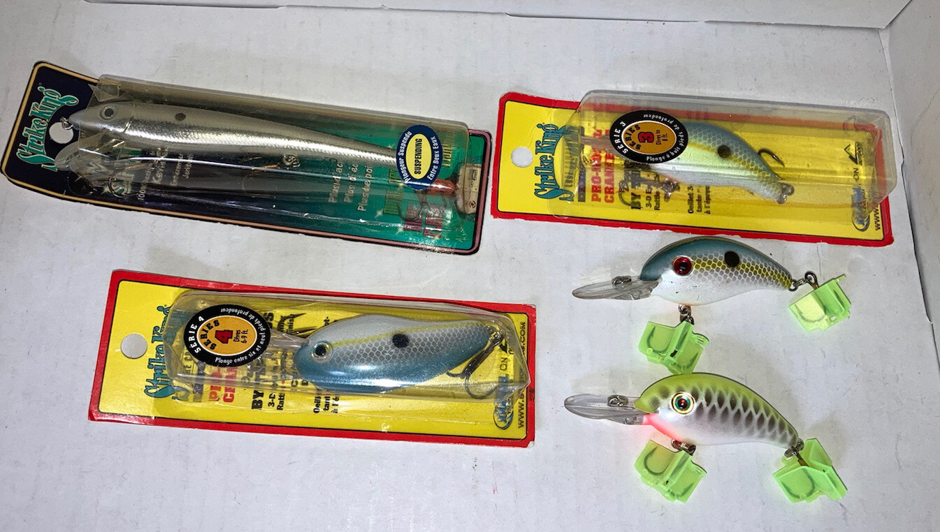 (5) Strike King NOS Lures: Pro-Model Series 3 (3),  4 (1), KVD Wild Shiner (1) - Image 7