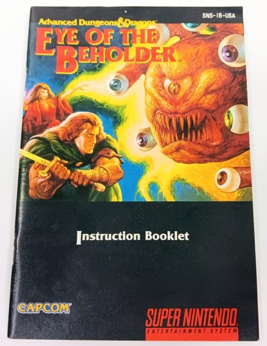 Advanced Dungeons & Dragons Eye of the Beholder CIB Complete Super Nintendo SNES - Picture 2 of 13