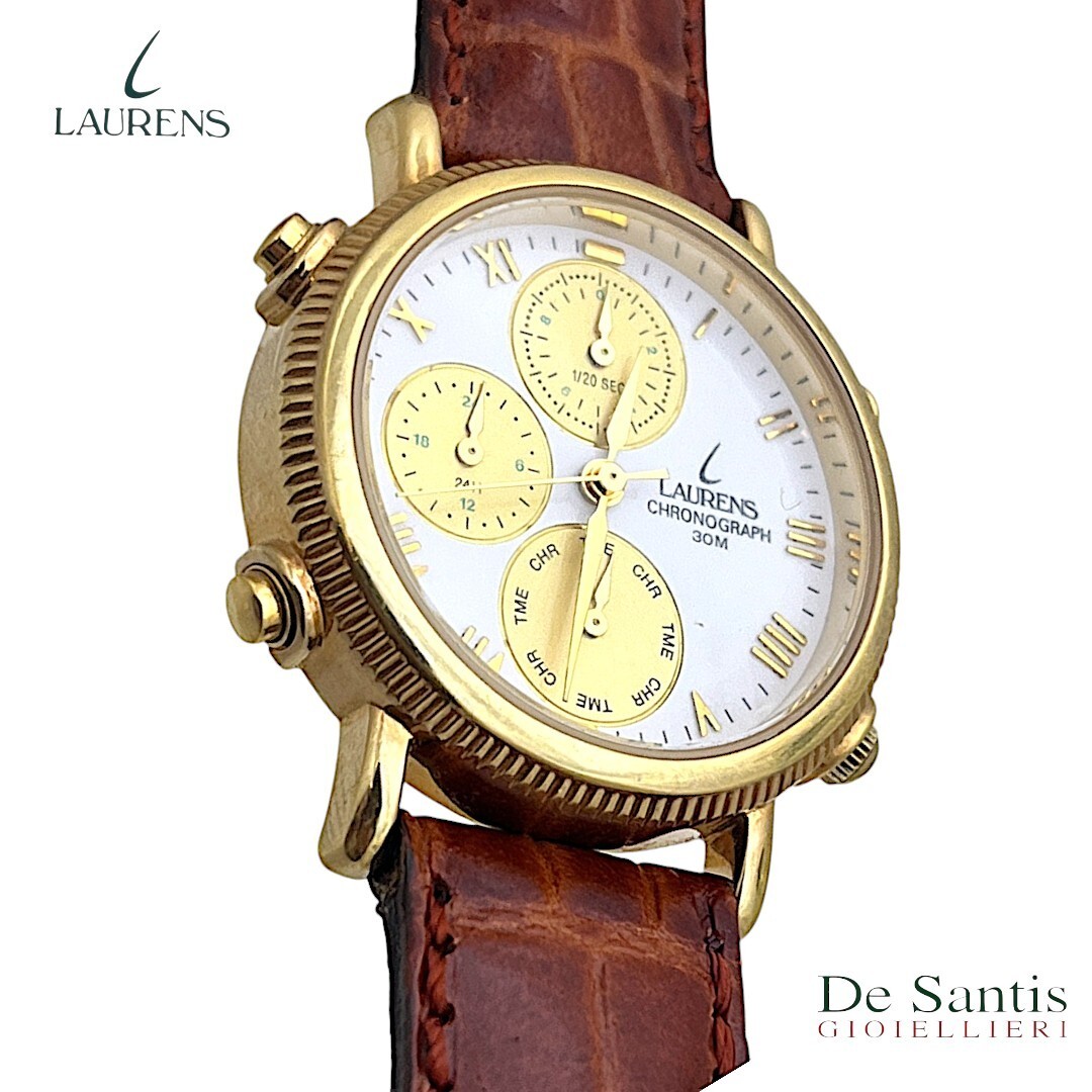 Laurens Chronograph Watch With Brown Leather Strap Timeless  display picture 1