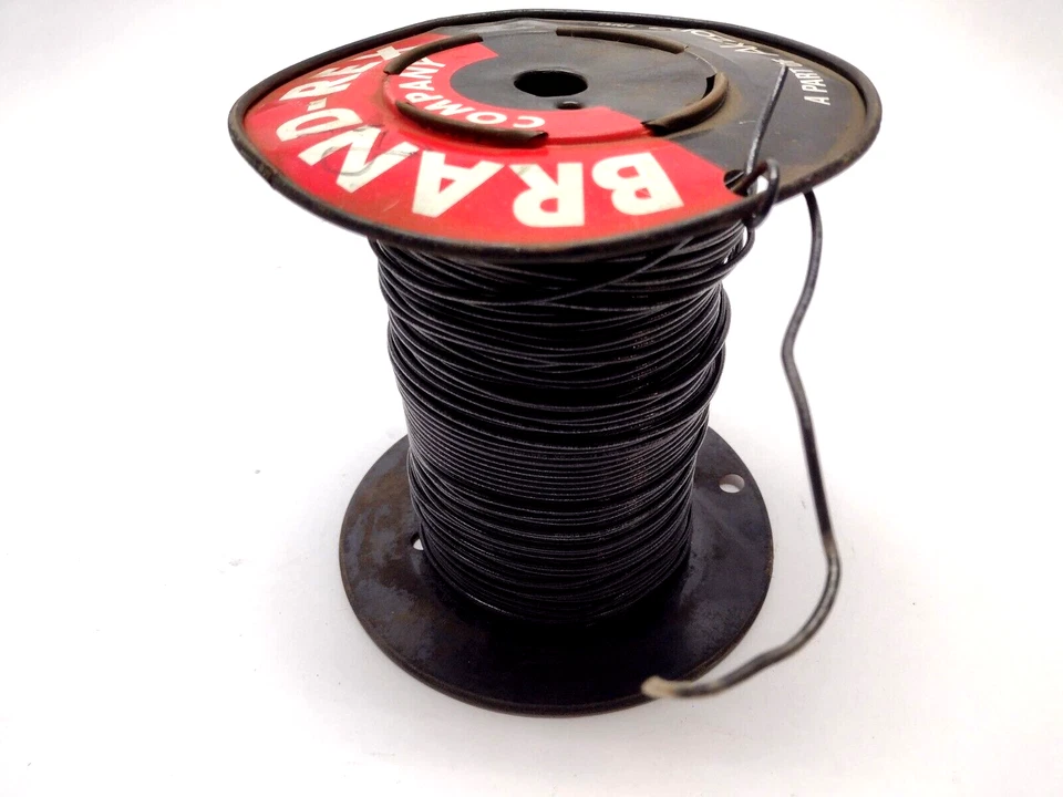 Brand-Rex 43119 600V-MFG 11/75 MTW 18 AWG cable negro, carrete de 2,5 lb Foto 2 de 4