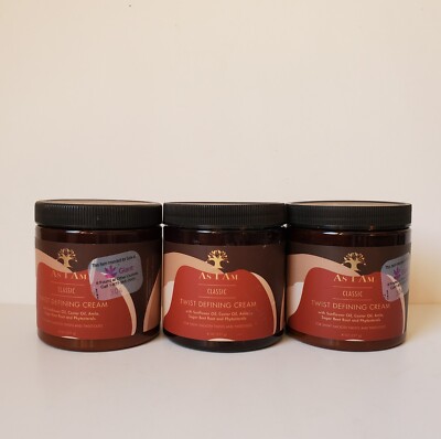 3 As I Am Twist Defining Cream Coils Curls Twist-outs Shiny Smooth **Dent Jar