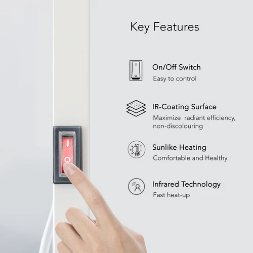 700W Electric Wall Mounted Panel Heater Far Infrared Panel Radiator Space Heater - Picture 6 of 9