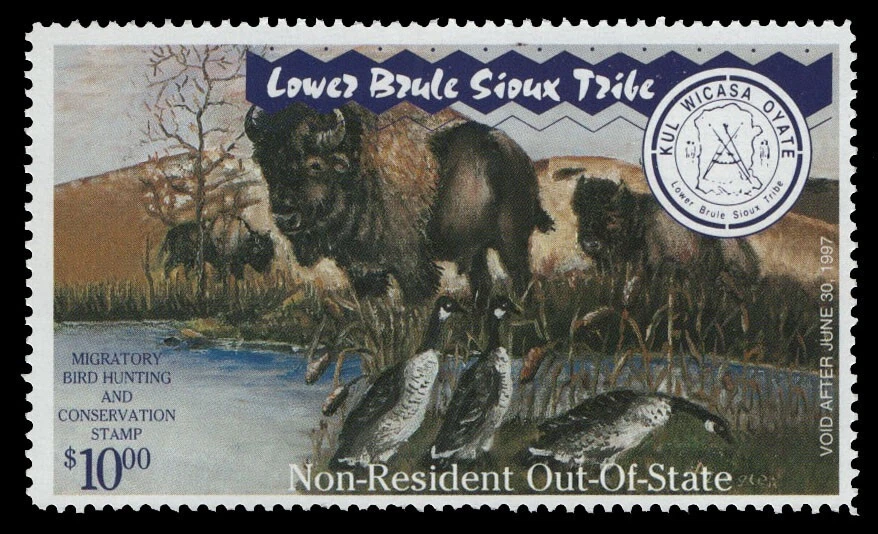 1996 Lower Brule Sioux Tribe - LB32-34 set of 3 waterfowl - Image 3 of 3