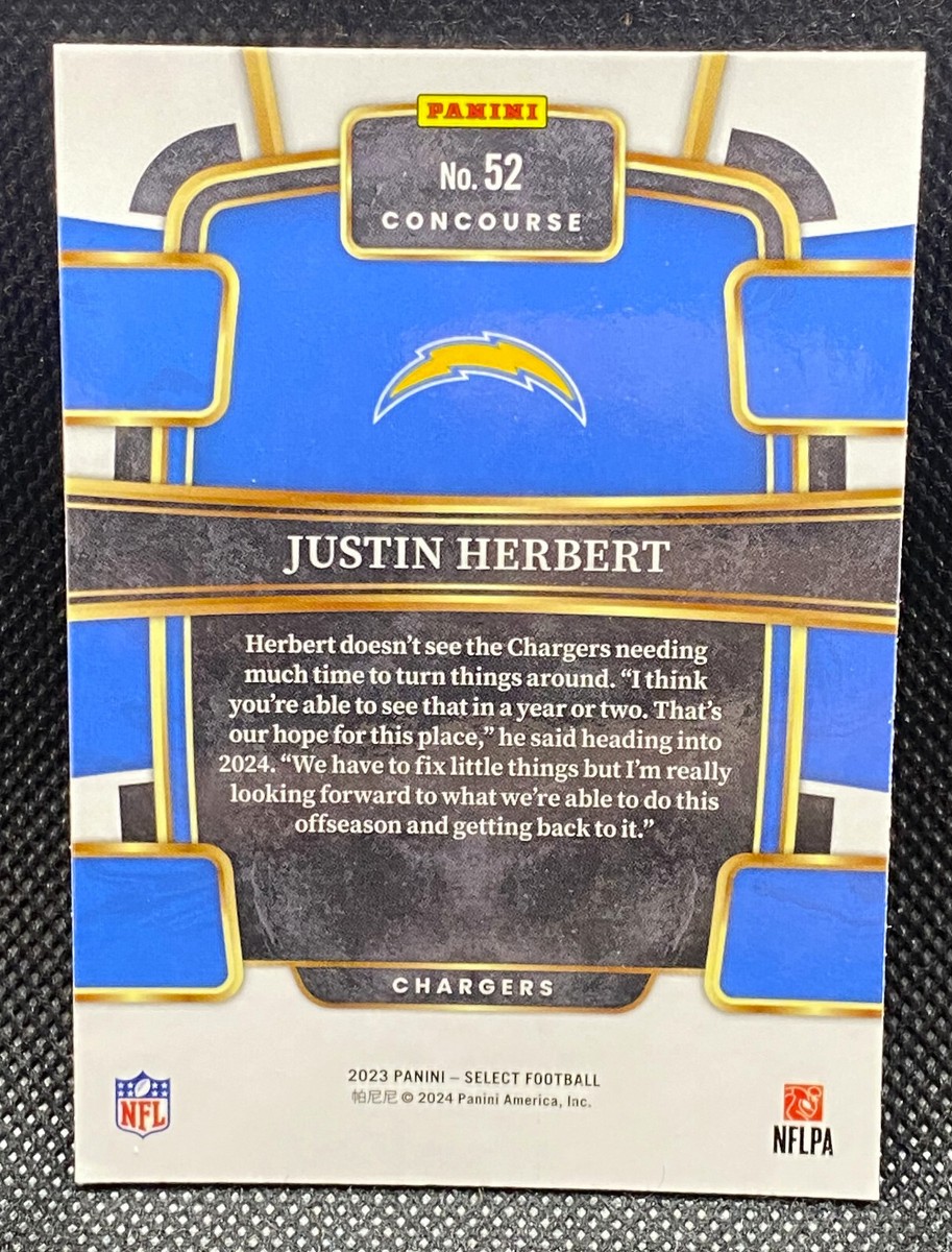 JUSTIN HERBERT #52 2023 PANINI SELECT CHARGERS CONCOURSE | eBay