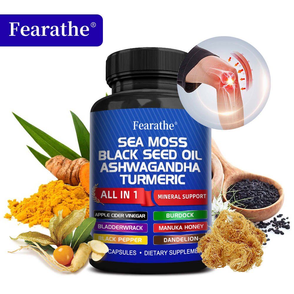 Sea Moss, Black Seed Oil, Ashwagandha, Turmeric (ALL in 1 Multivitamin)
