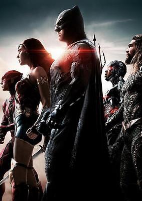 Justice League Poster Batman Wonder Woman Aquaman The Flash Dc Comic Photo A3 Ebay