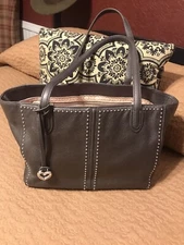 Brighton Pretty Tough Jax Pewter Handbag - EUC