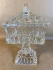 Vintage Jeanette Pedestal Wedding / Trinket/ Nuts/ Candy Box with Lid