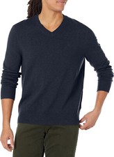 Calvin Klein Mens Extra Fine Merino Wool Blend V Neck Sweater in Zimone Medium