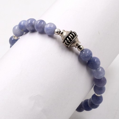 925 Sterling Silver Jewelry Multi Stone Beads Handmade Gift For Her Bracelet - Picture 16 of 31