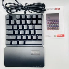 Mini One-Handed Gaming Keyboard Led Backlit USB Wired Game 35 Keys Keypad+ Mouse