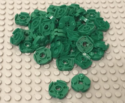 Lego 50 Pieces Green Round Plate 2x2 With Axle Hole Bulk Building
