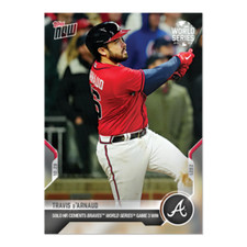 Travis d'Arnaud - 2021 MLB TOPPS NOW Card 1021 World Series Game 3 IN HAND!!