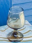 Vintage Smoked Glass Set Of 5 Shot Glasses 3.5 in Cordials Cognac Snifter Style  — photo 7
