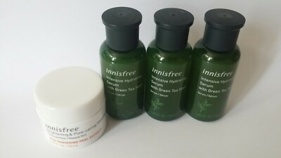 3X Innisfree Intensive Hydrating Serum w/Green Tea Seed 1oz+.67oz Tangerine Mask