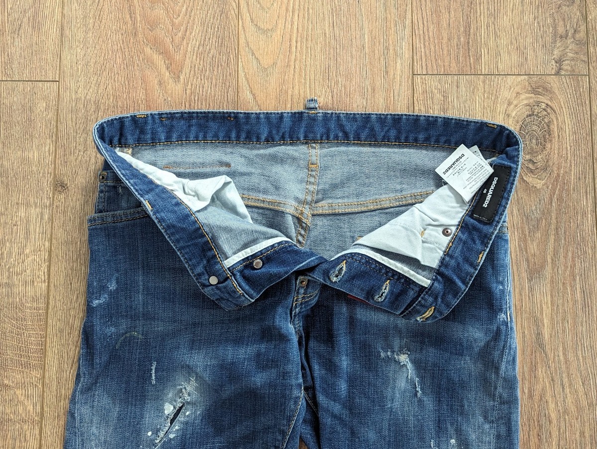 Dsquared2 Sexy Twist Jeans Men's Blue Pants Made In Italy | eBay