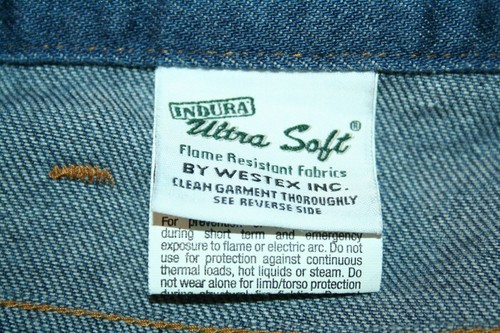Herren Workrite Jeans Indura Ultra Soft Flame Resistant Dark Wash Tag Größe 38X - Bild 10 von 11